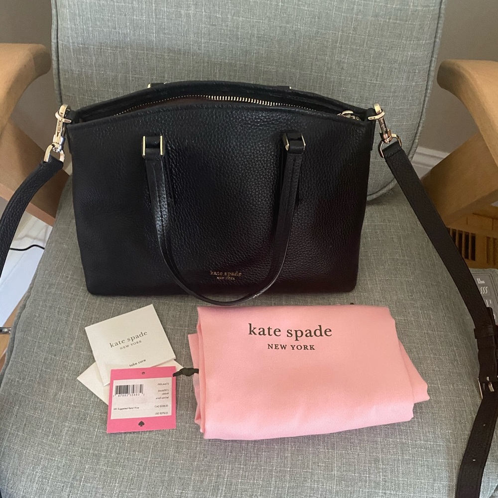 Kate Spade black leather satchel